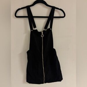 H&M Divided Black Overall Suede Mini Dress